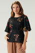 Nightingale Floral Primrose Butterfly Sleeve Top